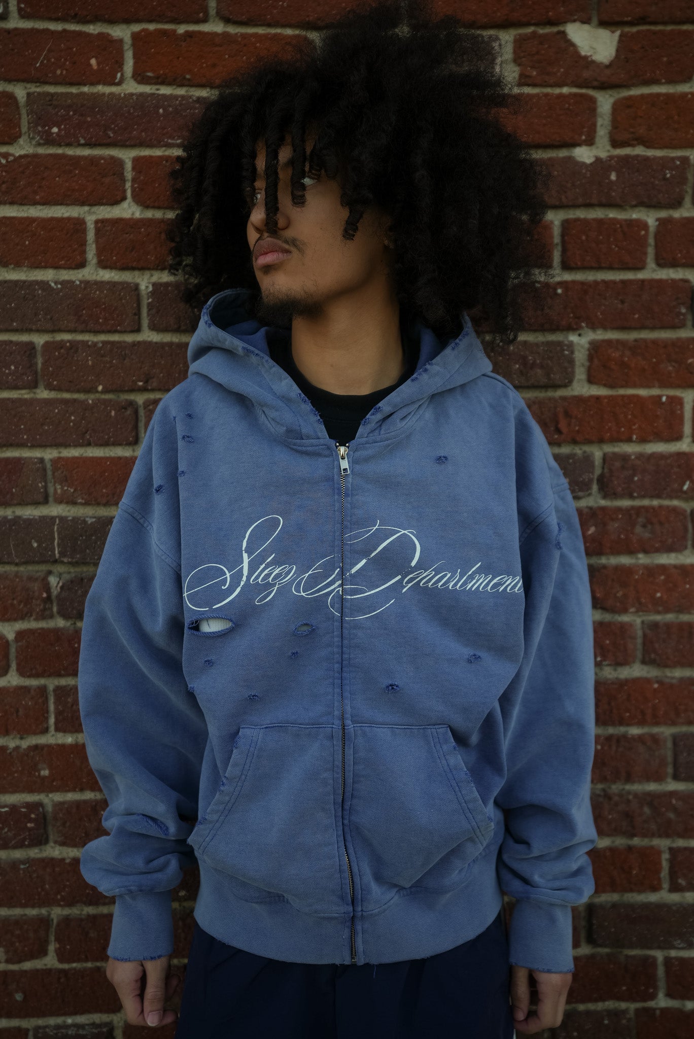 distressed zip [limited sizes]