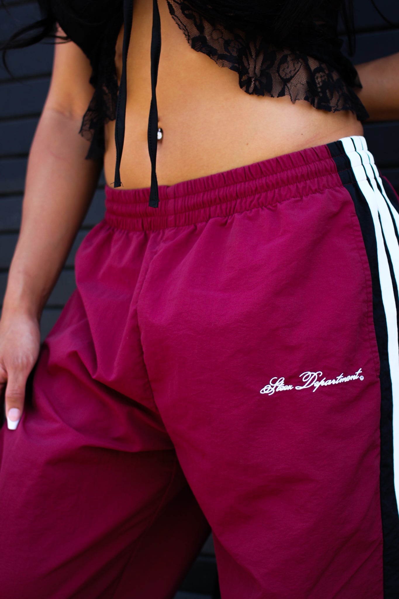 burgundy track pants/shorts [limited sizes]